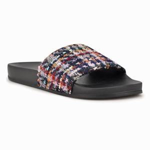 Nine West Sandbar Flat Slippers Zwart Nederland | XJU-012957